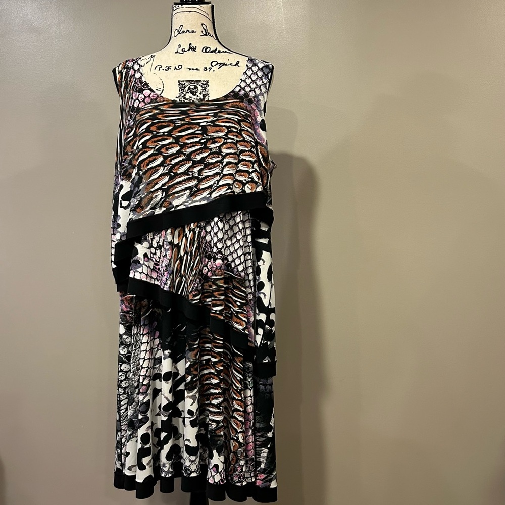 Eva Varro Jersey Knit Multi Print Dress